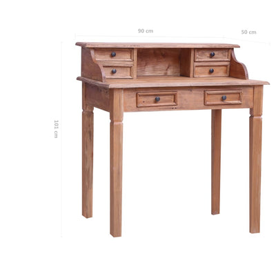Writing Desk with Drawers 90x50x101 cm Solid Reclaimed Wood Payday Deals