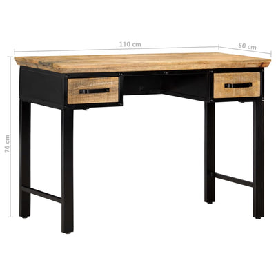 Writing Table 110x50x76 cm Solid Mango Wood Payday Deals