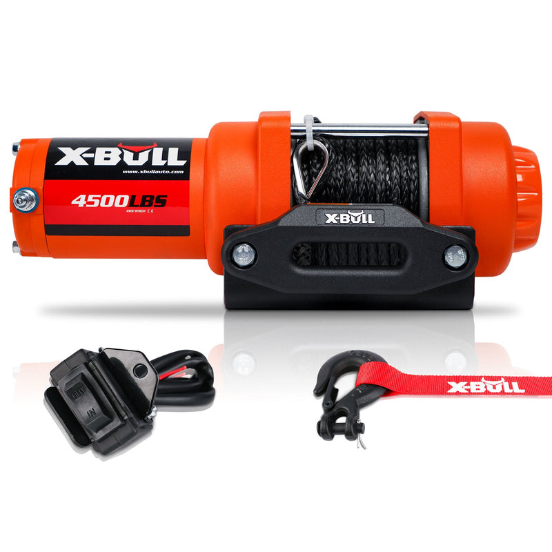 X-BULL Electric Winch 12v Synthetic Rope 4500LBS Wireless Remote ATV UTV 2041KG Payday Deals