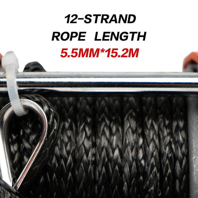 X-BULL Electric Winch 12v Synthetic Rope 4500LBS Wireless Remote ATV UTV 2041KG Payday Deals