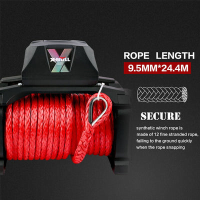X-BULL Electric Winch 12V Synthetic Rope Wireless 14500LB Remote 4X4 4WD Boat Payday Deals