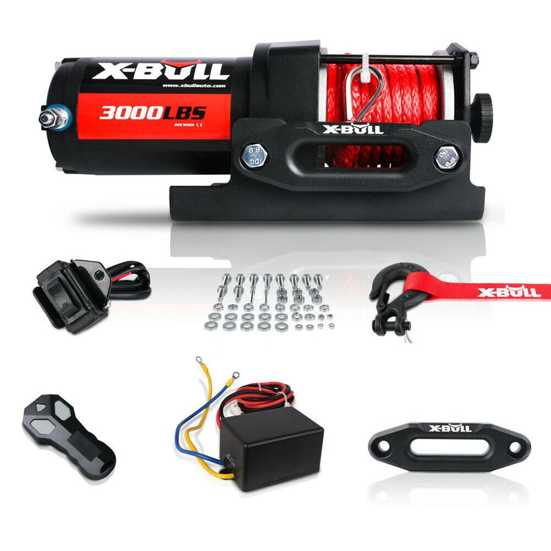 X-BULL Electric Winch 12V Wireless 3000lbs/1360kg Synthetic Rope BOAT ATV 4WD Payday Deals