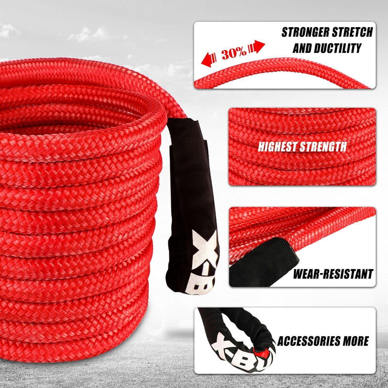X-BULL Kinetic Rope 22mm x 9m Snatch Strap Recovery Kit Dyneema Tow Winch Payday Deals