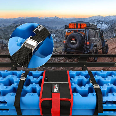 X-BULL KIT2 Recovery tracks kit Board Traction Sand trucks strap mounting 4x4 Sand Snow Car blue 6pcs Payday Deals