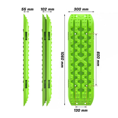 X-BULL Recovery tracks kit Boards Sand Mud Trucks 6pcs strap mounting 4x4 Sand Snow Car green GEN3.0 Payday Deals