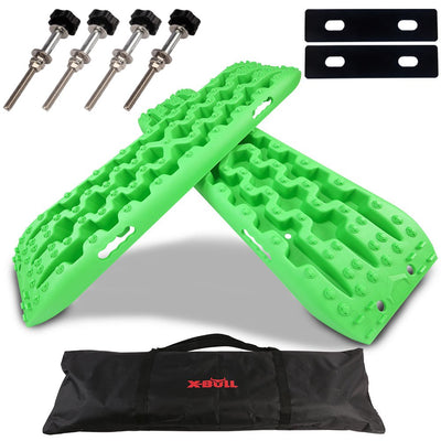 X-BULL Recovery tracks Sand tracks KIT Carry bag mounting pin Sand/Snow/Mud 10T 4WD-GREEN Gen3.0 Payday Deals