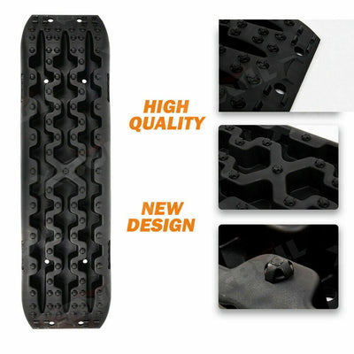 X-BULL Recovery tracks / Sand tracks / Mud tracks / Off Road 4WD 4x4 Car 2 Pairs Gen 3.0 - Black Payday Deals