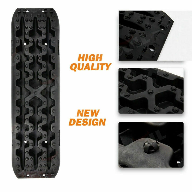 X-BULL Recovery tracks / Sand tracks / Mud tracks / Off Road 4WD 4x4 Car 2 Pairs Gen 3.0 - Black Payday Deals