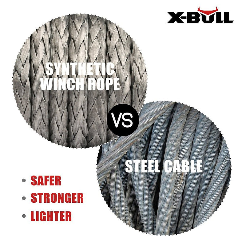X-BULL Winch Rope 5.5mm x 13m Dyneema Synthetic Rope Tow Recovery Offroad 4wd4x4 Payday Deals