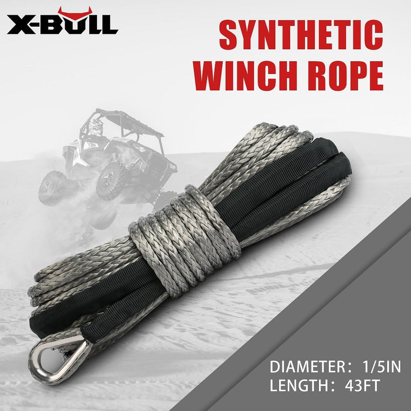 X-BULL Winch Rope 5.5mm x 13m Dyneema Synthetic Rope Tow Recovery Offroad 4wd4x4 Payday Deals
