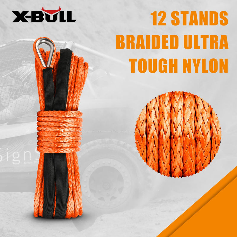 X-BULL Winch Rope Dyneema Synthetic Rope 5.5mm x 13m Tow Recovery Offroad 4wd Payday Deals