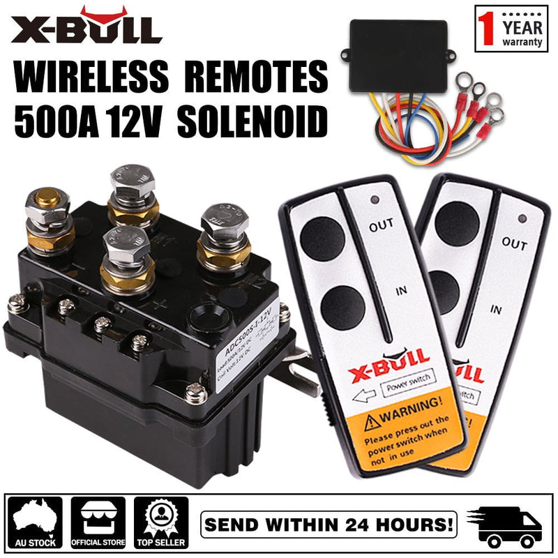 X-BULL Winch Solenoid Relay 12V 500A Winch Controller Twin Wireless Remote4WD4x4 Payday Deals
