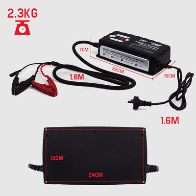 X-CELL 9-Stage Smart Battery Charger 12V/24V 25A Automatic Maintainer Car Bike Payday Deals