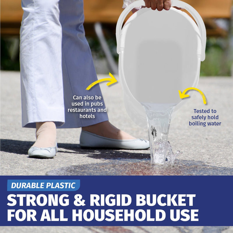 Xtra Kleen 12PCE 9.5L Buckets Easy Pour Spout Strong Durable 23.5 x 35cm Payday Deals