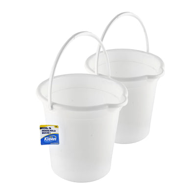Xtra Kleen 12PCE 9L Buckets Easy Pour Spout Strong Multipurpose 23.5 x 38cm