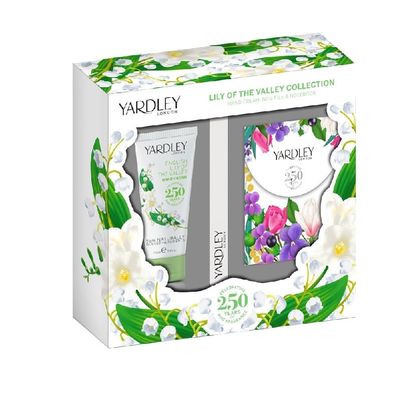 Yardley Lily Of The Valley Collection Hand Cream Nail File Notebook Gift Set Payday Deals