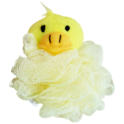 Yellow Chick Kids Bath Sponge Scrub Stuffed Animal Shower Loofah Toy Exfoliate Payday Deals