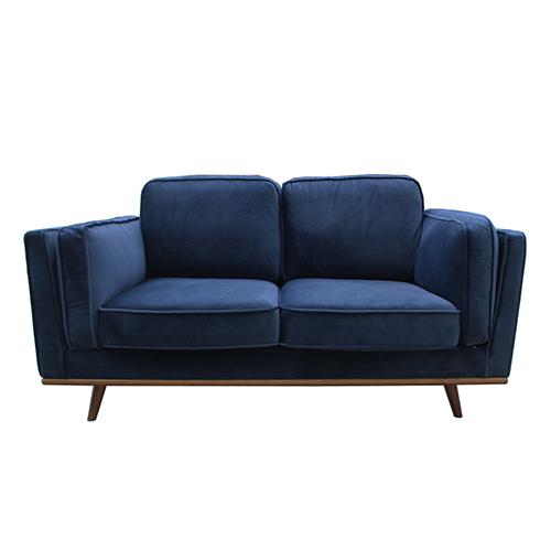 York Sofa 2 Seater Fabric Cushion Modern Sofa Blue Colour Payday Deals