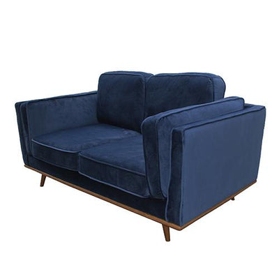 York Sofa 2 Seater Fabric Cushion Modern Sofa Blue Colour Payday Deals