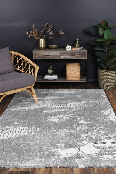 Yuzil Grey Abstract Rug 160x230cm Payday Deals