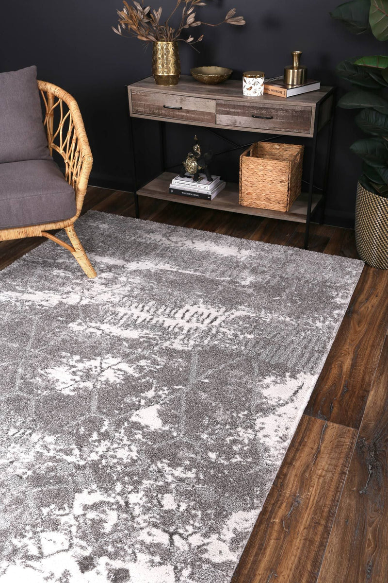 Yuzil Grey Abstract Rug 160x230cm Payday Deals