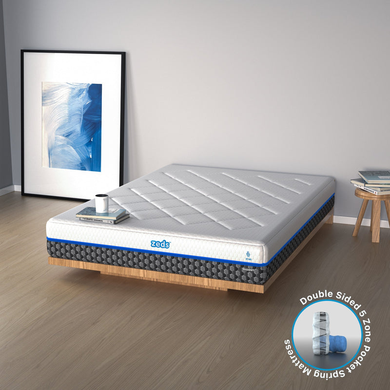 Z4 Queen Mattress Hybrid 5 zone Pocket Spring Cool Gel Memory Foam Payday Deals