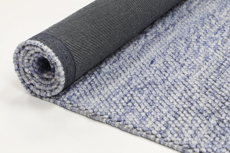 Zayna Loopy Blue Wool Blend Rug 240x330cm Payday Deals