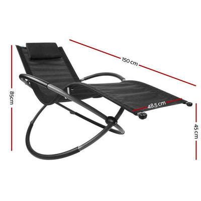 Zero Gravity Rocking Chair Beach Lounge Outdoor Recliner Folding Patio