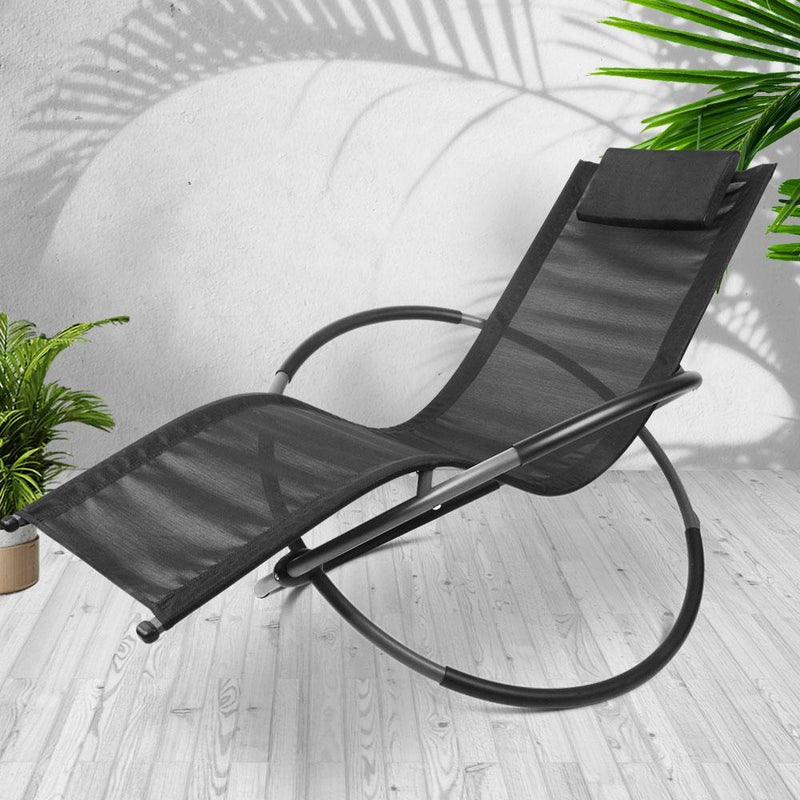 Zero Gravity Rocking Chair Beach Lounge Outdoor Recliner Folding Patio