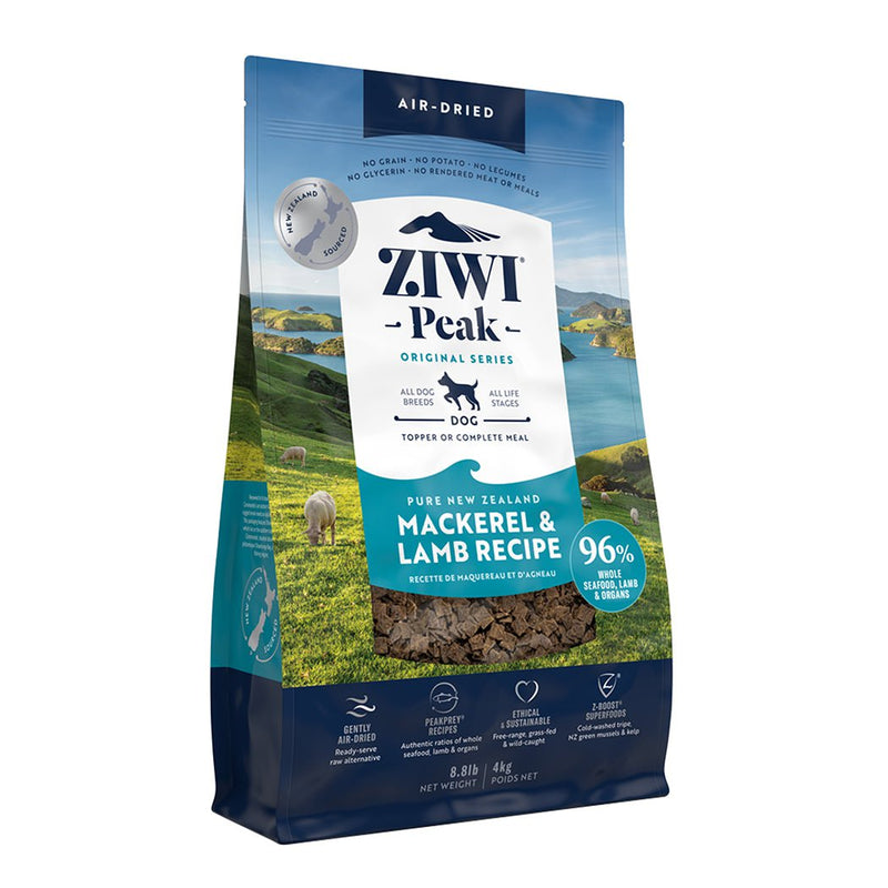 ZIWI Peak Air Dried Dog Food 4kg Mackerel & Lamb