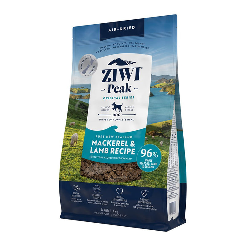 ZIWI Peak Air Dried Dog Food 4kg Mackerel & Lamb